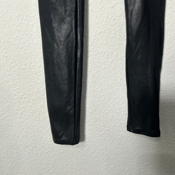 Spanx Women's Faux Leather Leggings Black Shaping Contour Waistband Size XS - Picture 15 of 16